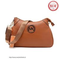 michael kors stockard logo leer groot bruinen crossbody zakken Lage Prijzen xymls952